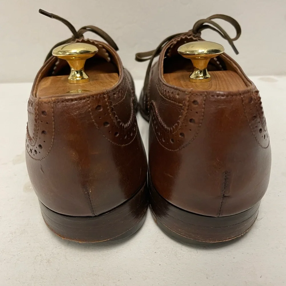 Cole Haan Made in England Vintage Hand Lasted Wingtip Oxfords in Brown UK‎ 9